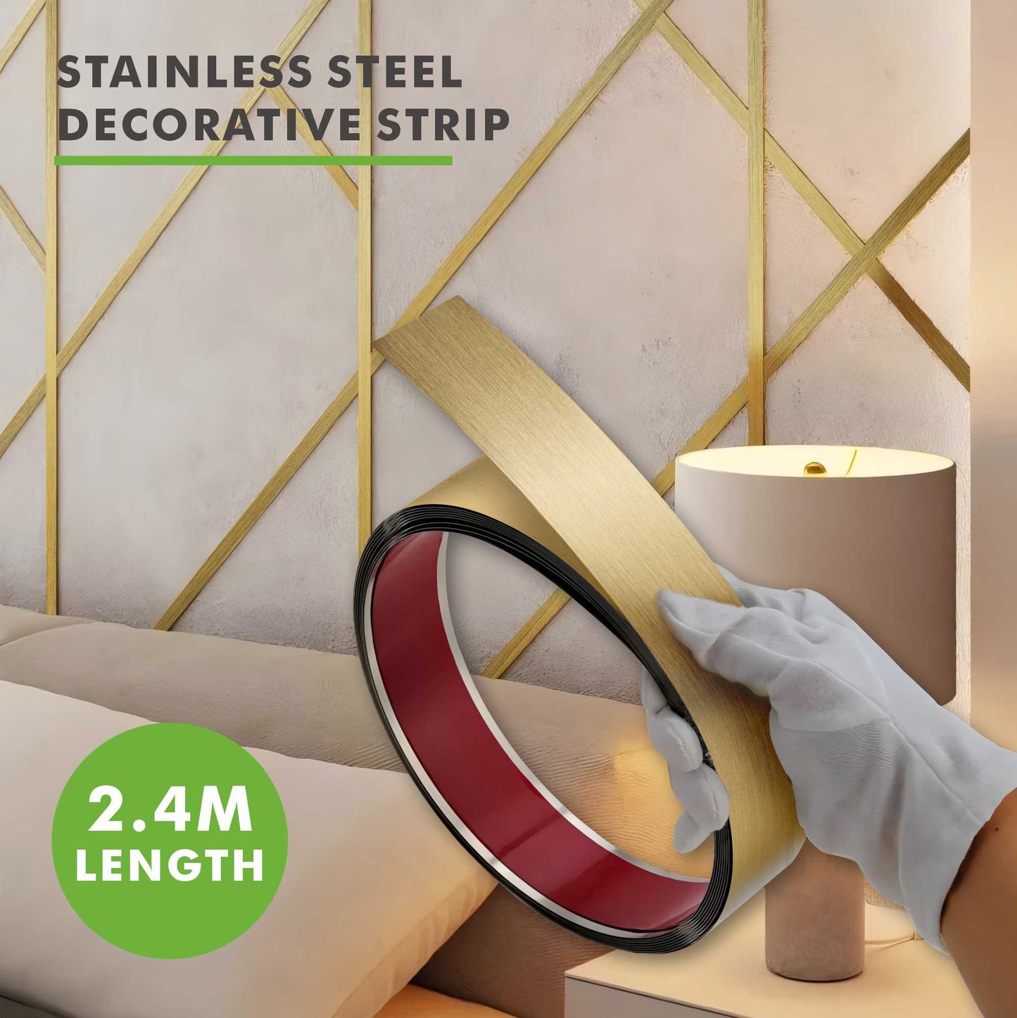 stainless steel flat decorative(golden)