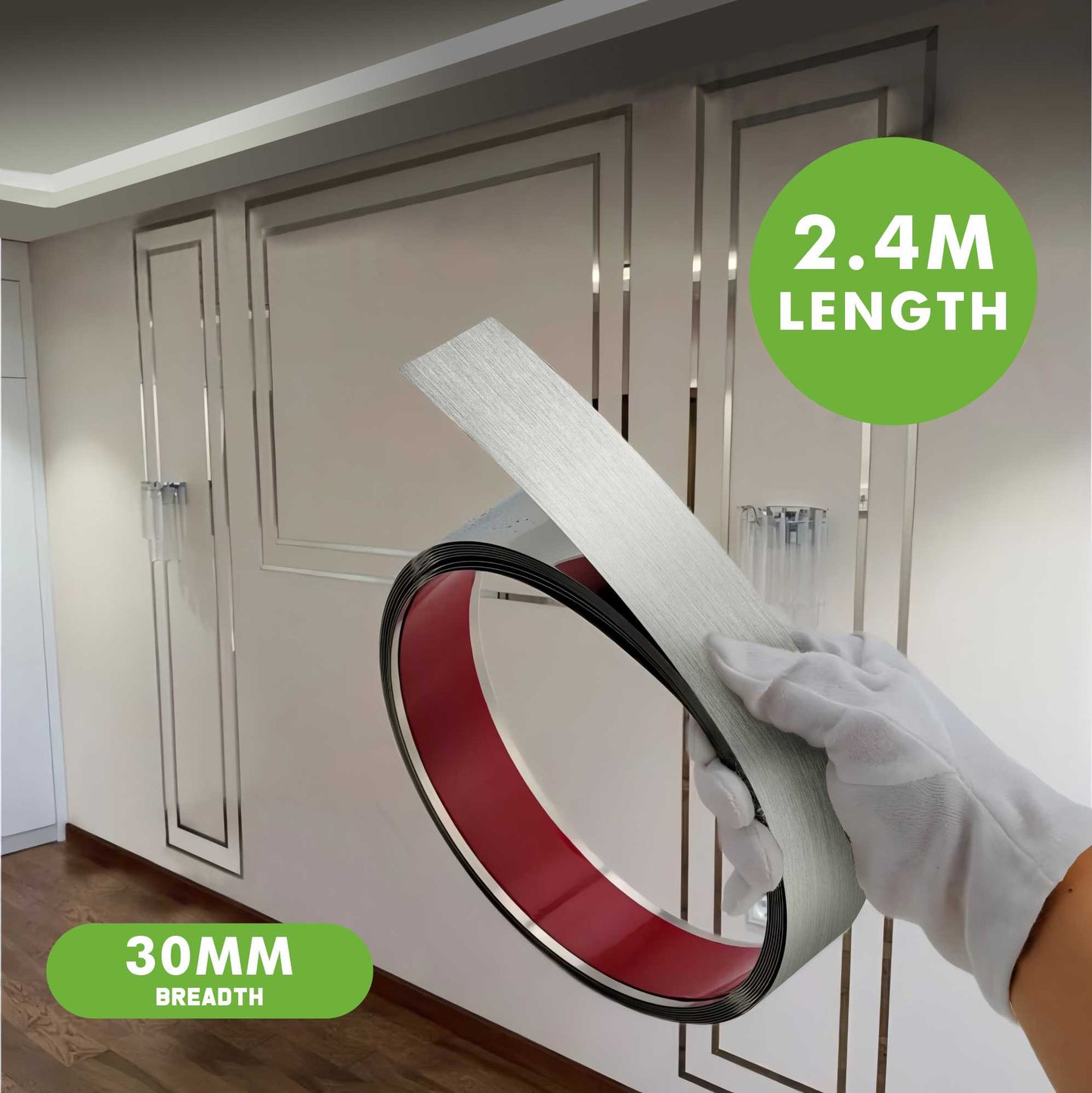 stainless steel flat decorative(silver)