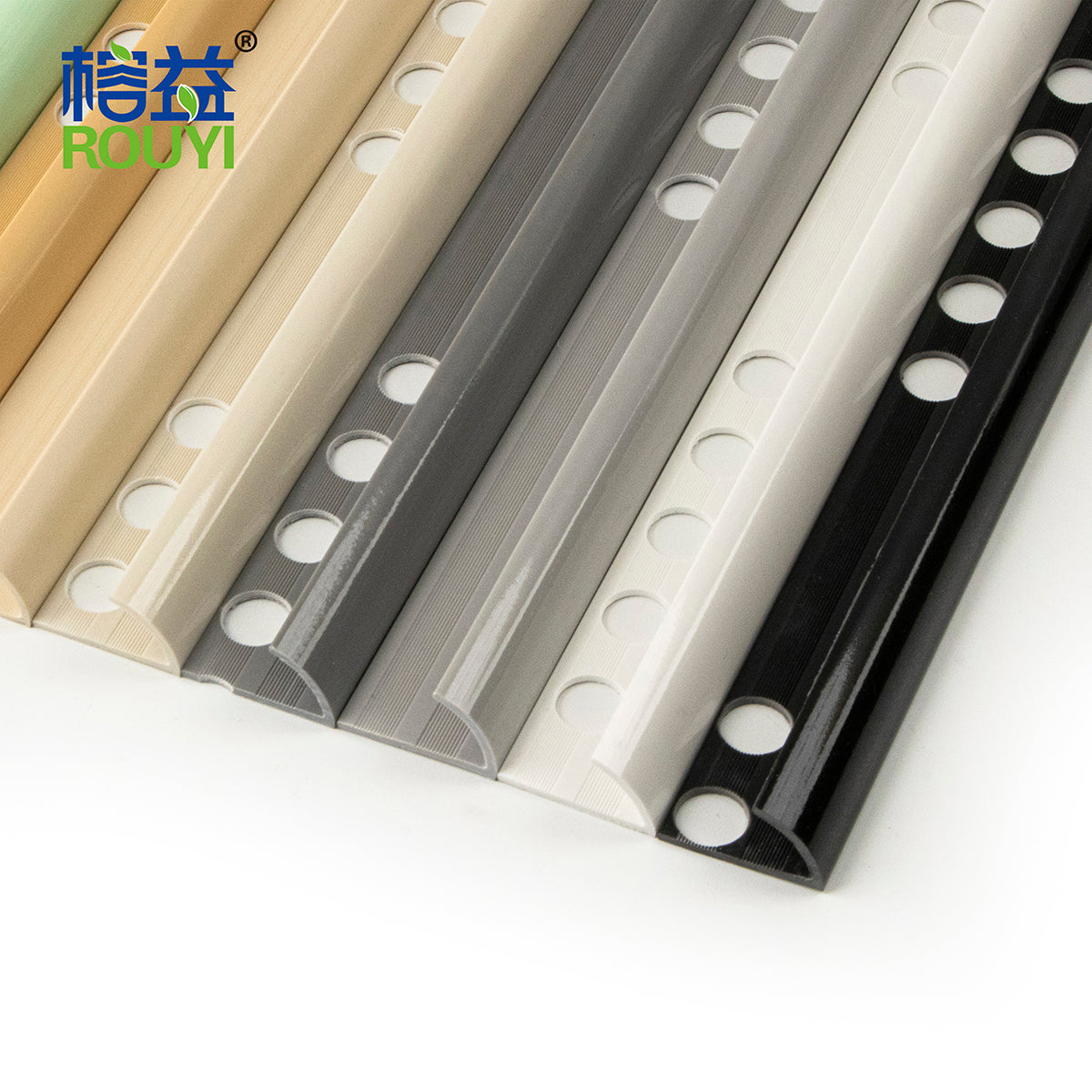 PVC Tile Trim-semicircle(Solid color thin)