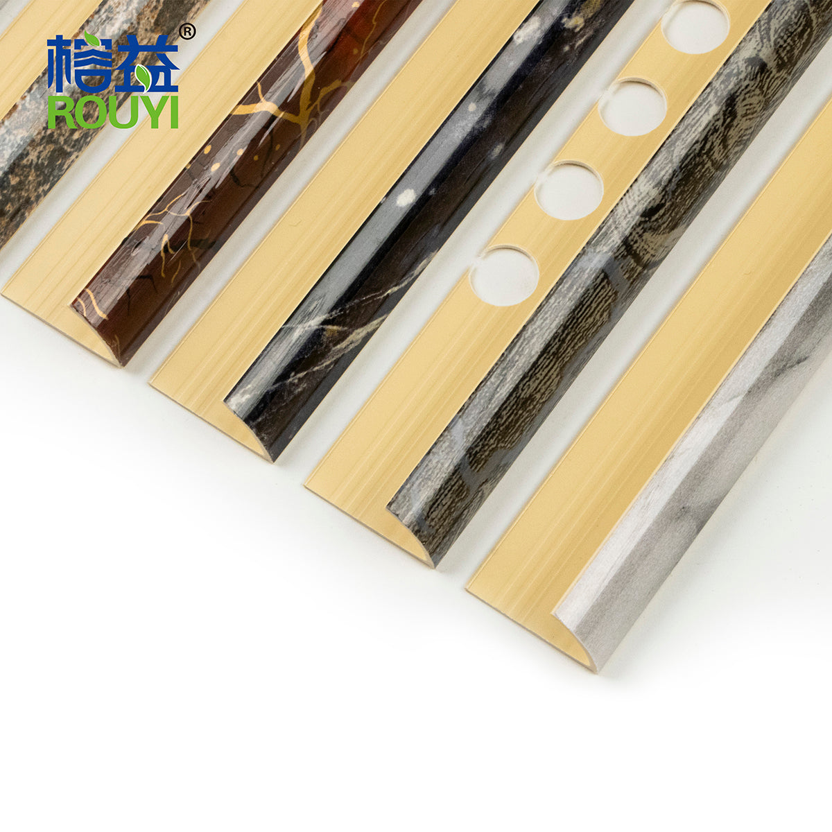 PVC Tile Trim-semicircle(Thin stone pattern)