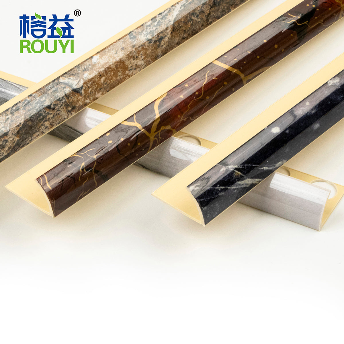 PVC Tile Trim-semicircle(Thin stone pattern)