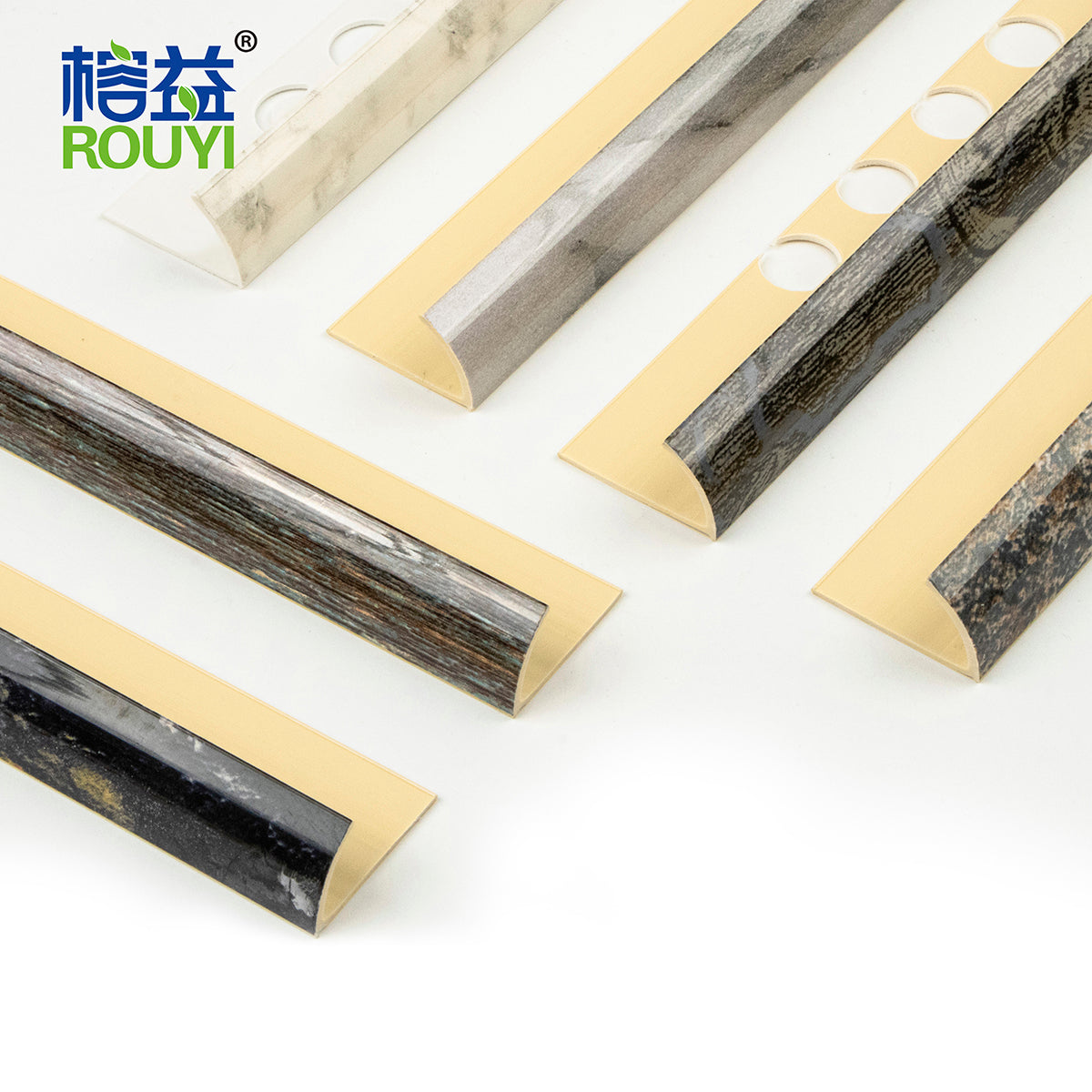PVC Tile Trim-semicircle(Thin stone pattern)