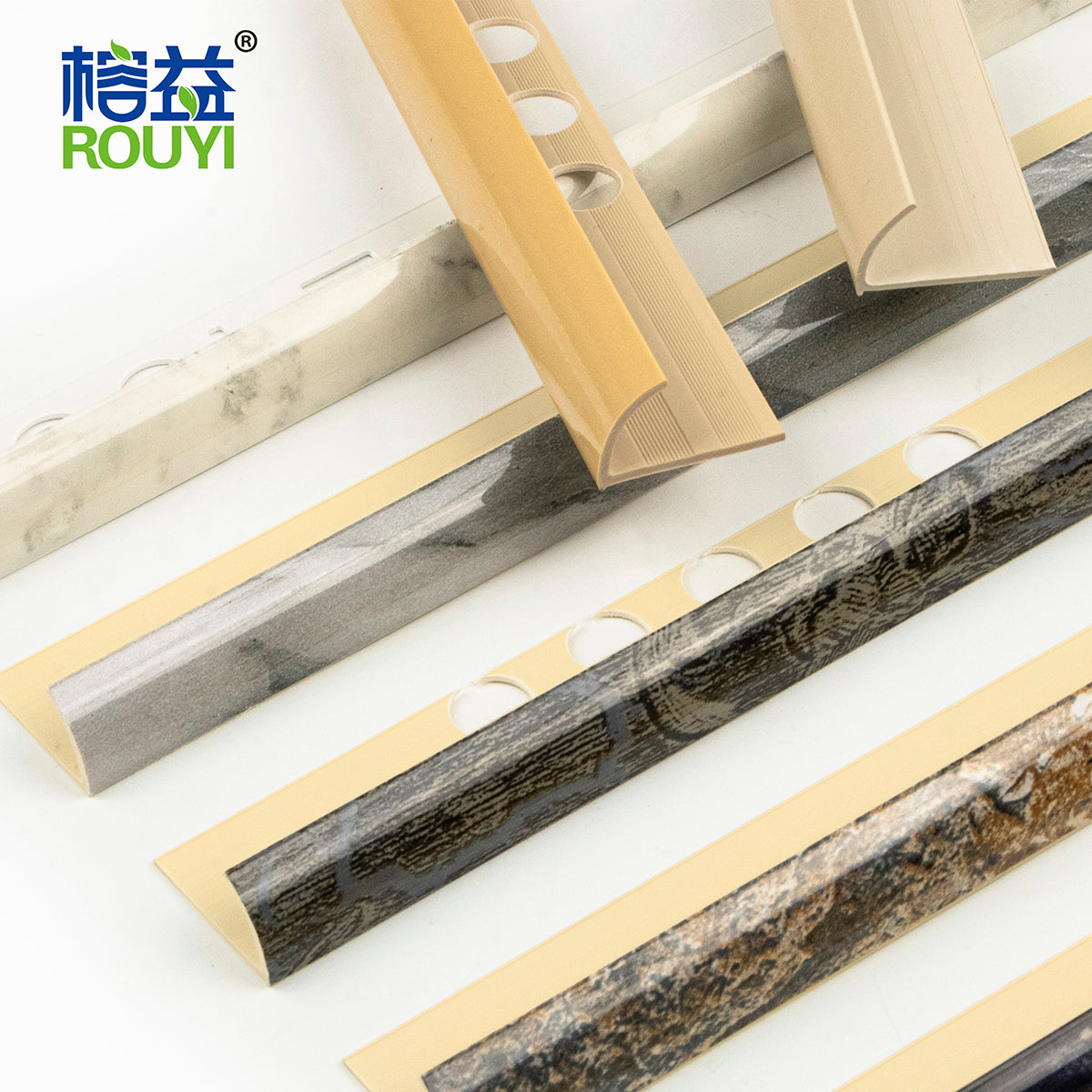 PVC Tile Trim-semicircle(Thin stone pattern)