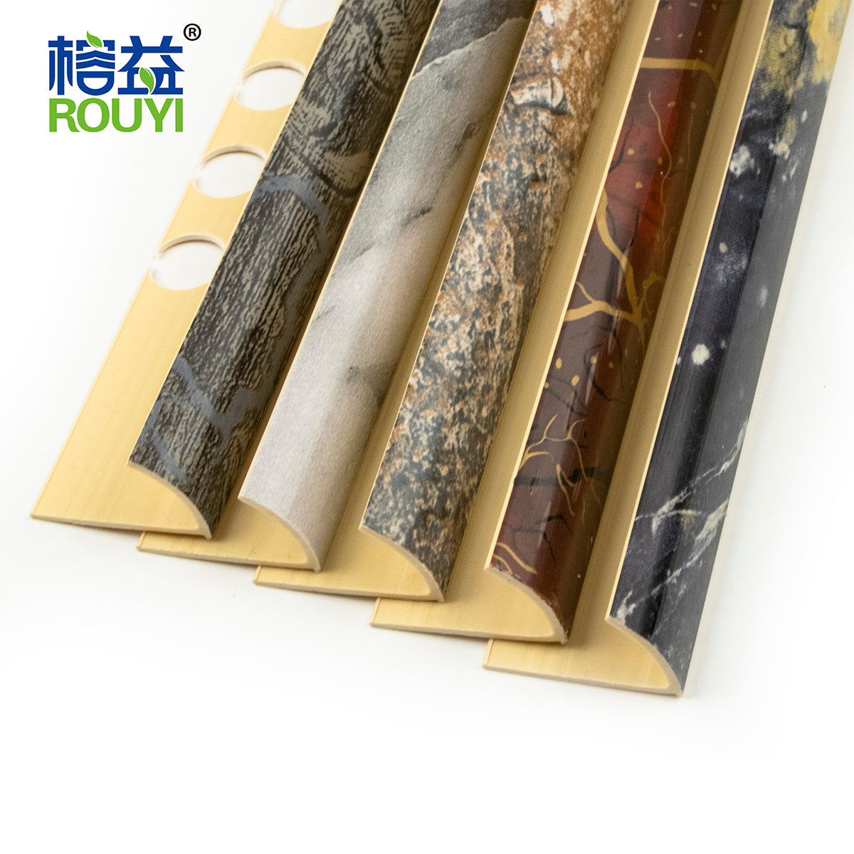 PVC Tile Trim-semicircle(Thin stone pattern)