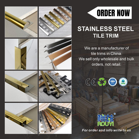 Looking for tile trim? Stainless steel offers superior durability and corrosion resistance. 