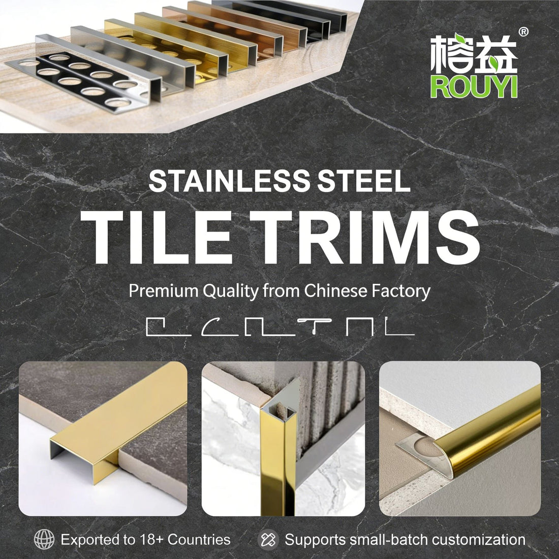 High-Quality Stainless Steel Tile Trim for Professional Tile Finishing✨