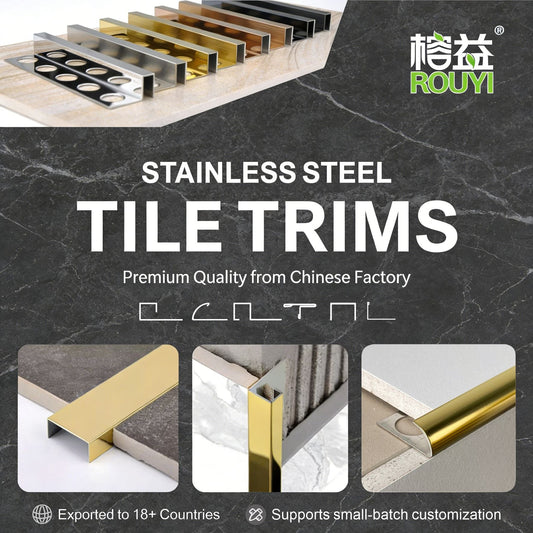 High-Quality Stainless Steel Tile Trim for Professional Tile Finishing✨