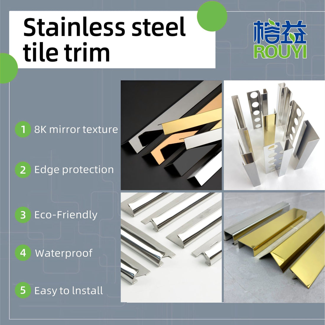 Stainless Steel Tile Trim – The Ultimate Solution for Modern Interiors