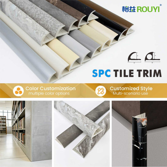 Stone plastic tile trim