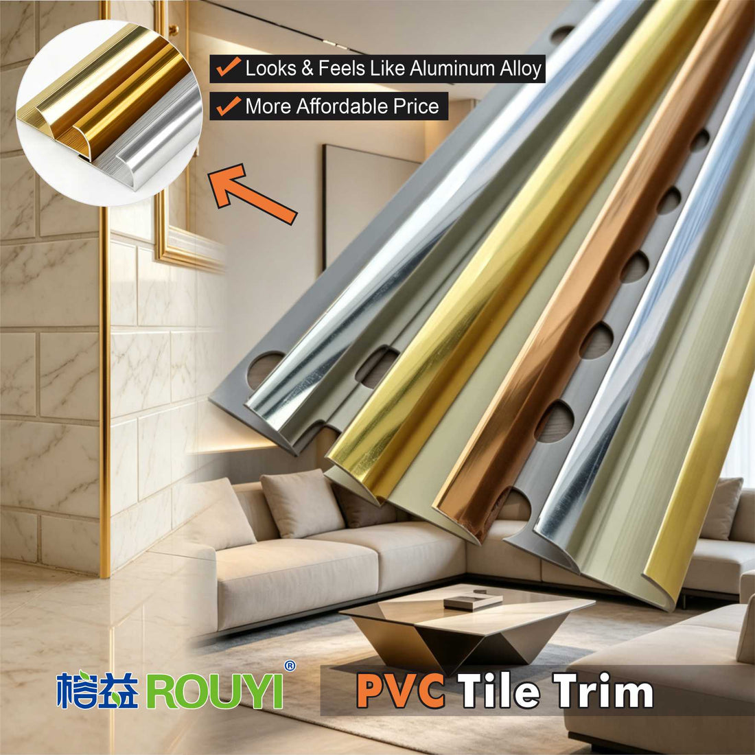 PVC tile trim