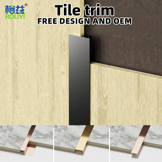 Stainless steel tile trim