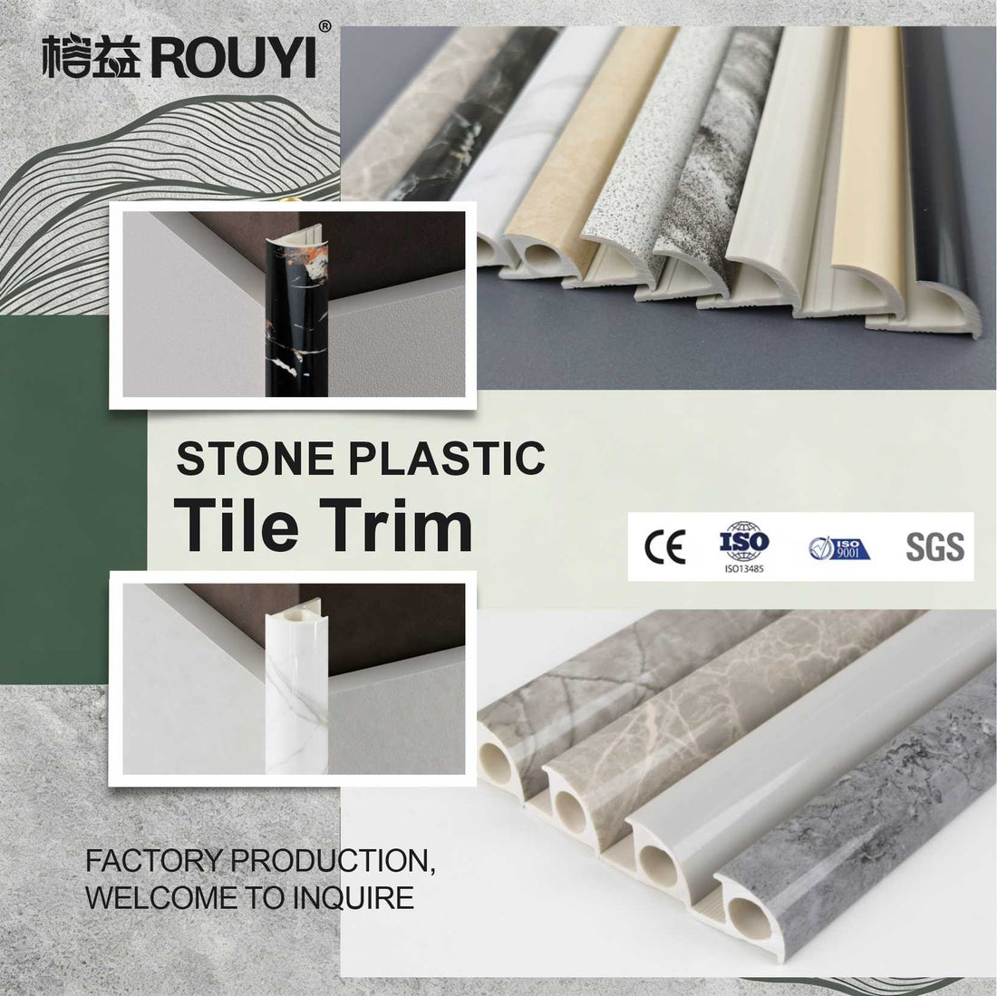 Stone Plastic Tile Trim 