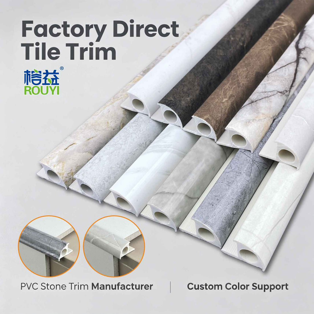 Stone Plastic Tile Trim