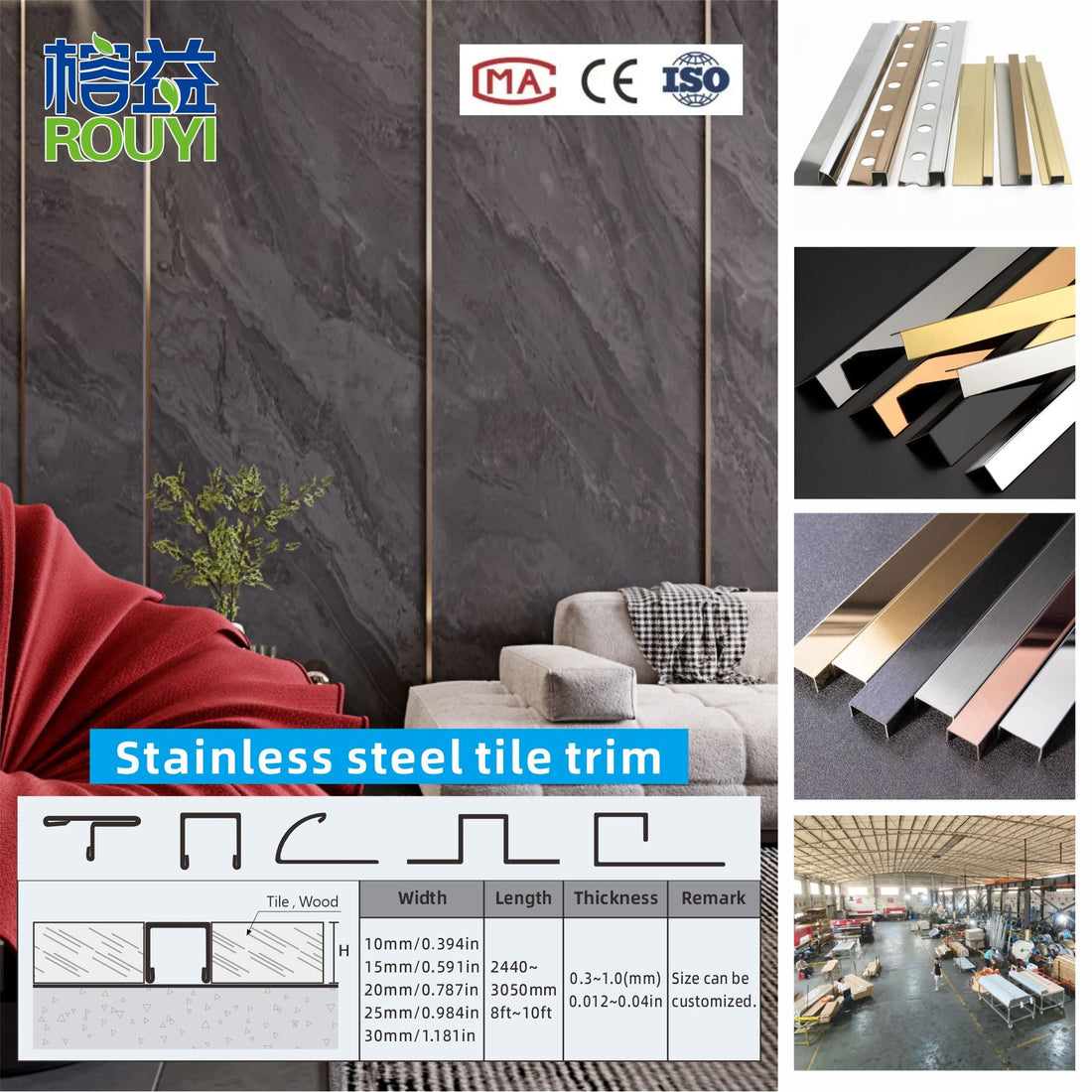 Transform Your Space: Factory-Direct Premium Tile Trims
