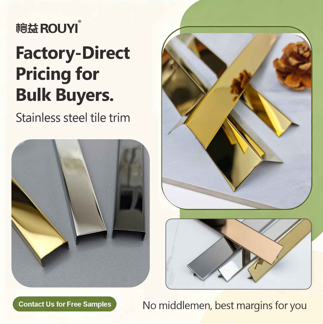 stainless steel tile trim
