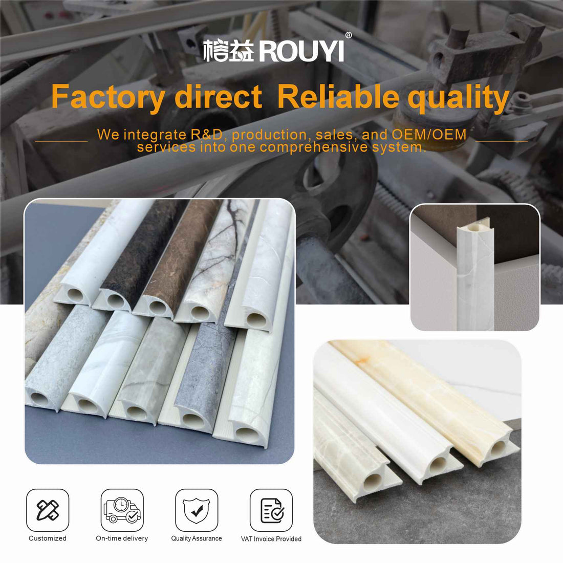  stone plastic tile trim 