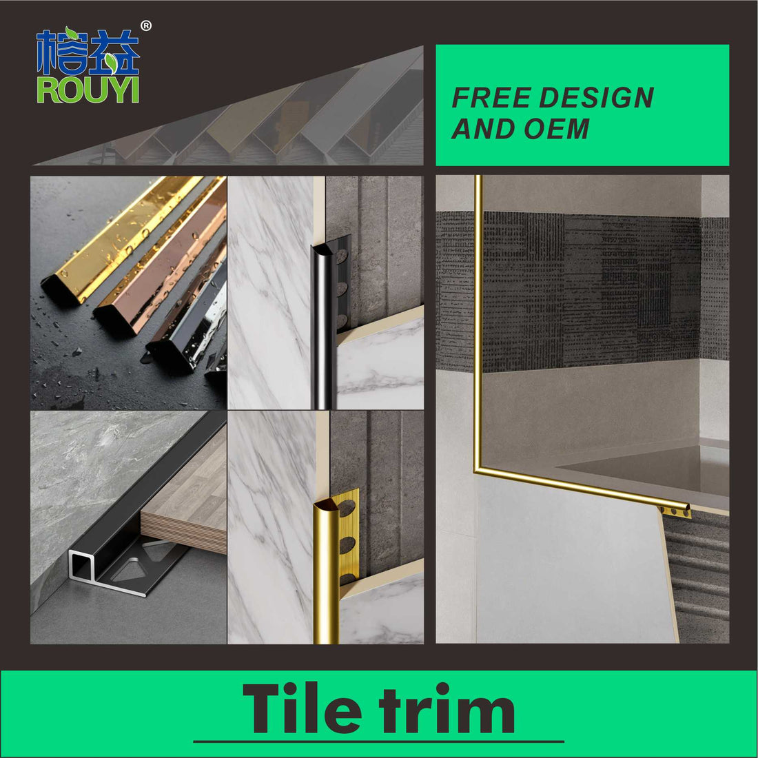 Revamp Your Projects with Rongyi Tile Trim!